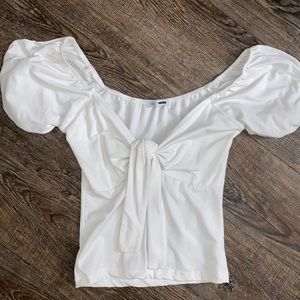 White shirt knot in the front size small